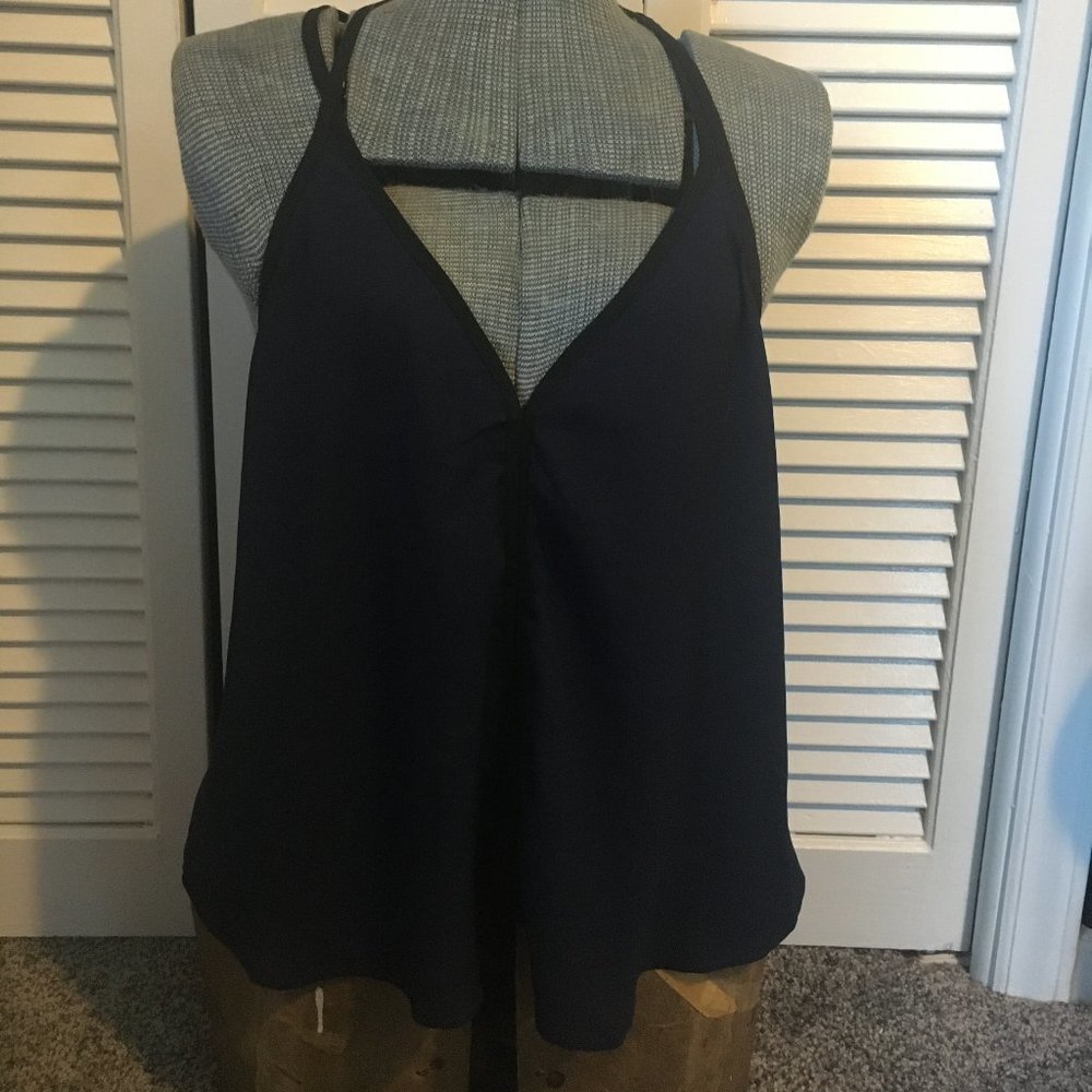Dark Blue Tank Top Blouse